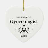 初めてのクリスマスとして婦人科医2024 セラミックオーナメント (裏面)