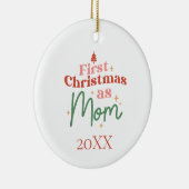 初めてのクリスマスとして母として新しい母のクリスマス セラミックオーナメント (右)