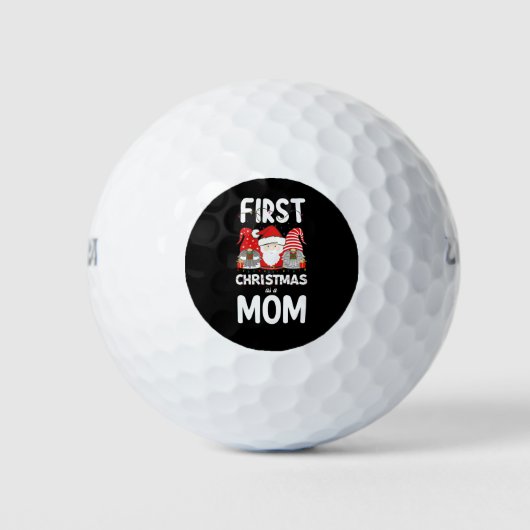 初めてのクリスマスとして母ファミリーホリデーキッズ ゴルフボール (正面)