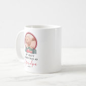 初めてのクリスマスとしてGrandpaフォトコーヒーマグ コーヒーマグカップ (正面左)