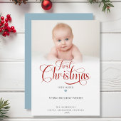 初めてのクリスマスとフォトホリデーカード シーズンカード