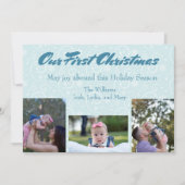 初めてのクリスマスとベビー写真 シーズンカード (正面)