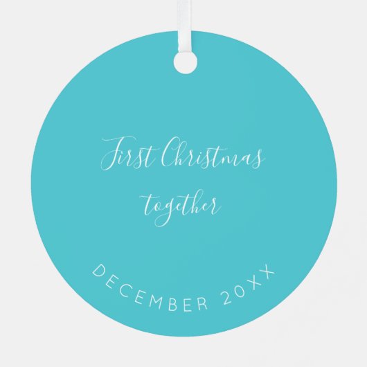 初めてのクリスマスとママ新生児カスタムの写真 メタルオーナメント (裏面)