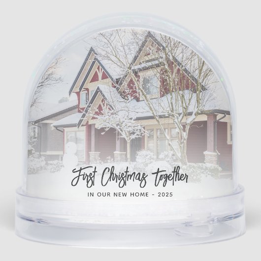 初めてのクリスマスと一緒に新しい家に家族の写真 (裏面)