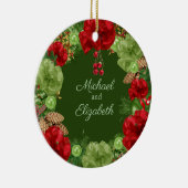 初めてのクリスマスと休日リース セラミックオーナメント (右)