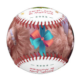 初めてのクリスマスと家族写真 野球ボール