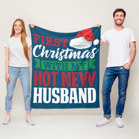 初めてのクリスマスと新しい夫 フリースブランケット (インサイチュ)