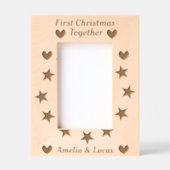 初めてのクリスマスと書道 レーザー彫刻フレーム (正面)