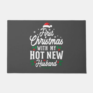 初めてのクリスマスと私の熱い新しい夫のクリスマスギフト ドアマット