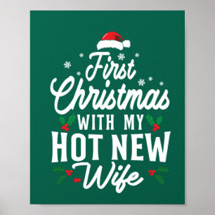 初めてのクリスマスと私の熱い新しい妻のおもしろいクリスマス ポスター