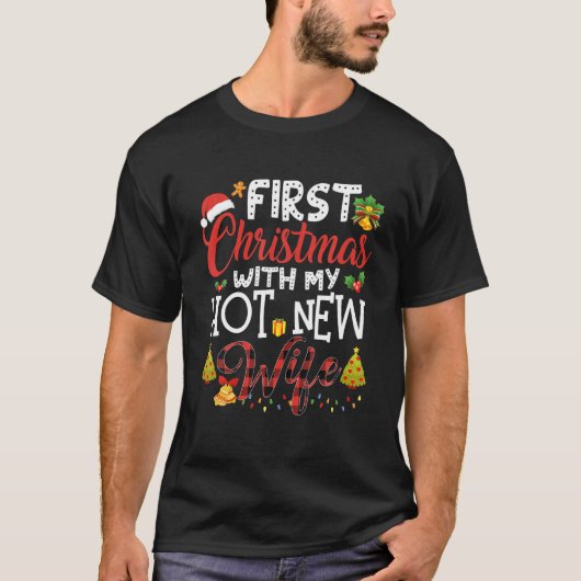 初めてのクリスマスと私の熱い新しい妻クリスマスニュー Tシャツ (正面)