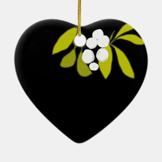 初めてのクリスマスと記念日の編集可能 セラミックオーナメント (裏面)