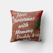 初めてのクリスマスとMommy Daddy & Me Family クッション (裏面)