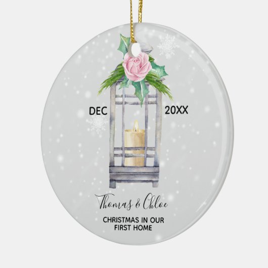 初めてのクリスマスによっては休日のクリスマスのオーナメントが家へ帰ります セラミックオーナメント (左)