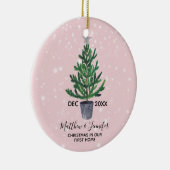 初めてのクリスマスによっては休日のクリスマスのオーナメントが家へ帰ります セラミックオーナメント (右)