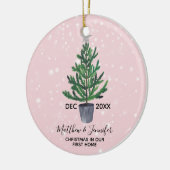 初めてのクリスマスによっては休日のクリスマスのオーナメントが家へ帰ります セラミックオーナメント (左)