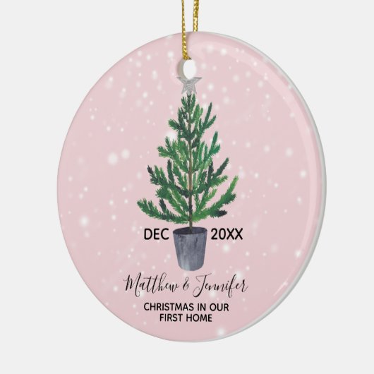 初めてのクリスマスによっては休日のクリスマスのオーナメントが家へ帰ります セラミックオーナメント (左)