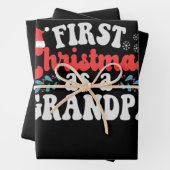 初めてのクリスマスのおじいちゃん妊娠ベビーギフト ラッピングペーパーシート (インサイチュ)