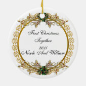 初めてのクリスマスのオーナメント セラミックオーナメント (裏面)