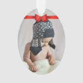初めてのクリスマスのカスタムの写真 オーナメント (正面)