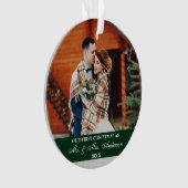 初めてのクリスマスのハエレガントンター·グリーンの脚色 オーナメント (正面)