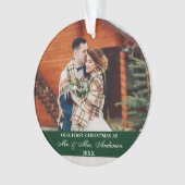 初めてのクリスマスのハエレガントンター·グリーンの脚色 オーナメント (正面)