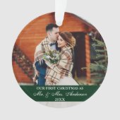 初めてのクリスマスのハエレガントンター·グリーンの脚色 オーナメント (正面)