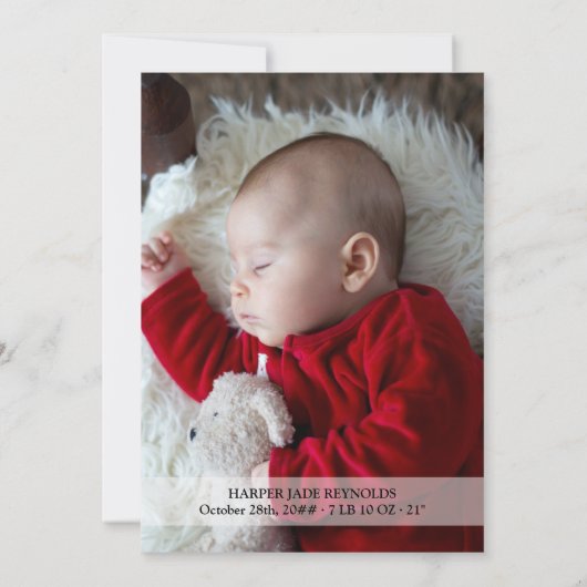 初めてのクリスマスのファミリー3メリー雪だるまベビー 案内状 (裏面)