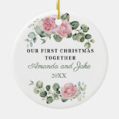 初めてのクリスマスのフローラ セラミックオーナメント (裏面)