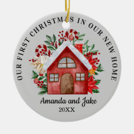 初めてのクリスマスのフローラ セラミックオーナメント