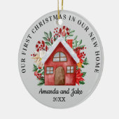 初めてのクリスマスのフローラ セラミックオーナメント (左)