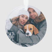 初めてのクリスマスのペットの写真 オーナメント (裏面)