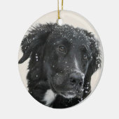 初めてのクリスマスのペットの写真 セラミックオーナメント (左)