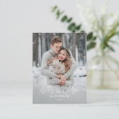 初めてのクリスマスのミセス結婚の写真 シーズンポストカード (スタンド正面)