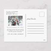 初めてのクリスマスのミセス結婚の写真 シーズンポストカード (裏面)