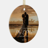 初めてのクリスマスのミセス・ニューライヴァーズの写真 セラミックオーナメント (右)