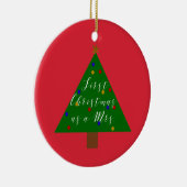 初めてのクリスマスのミセス・パーソナライズされたオーナメント セラミックオーナメント (右)