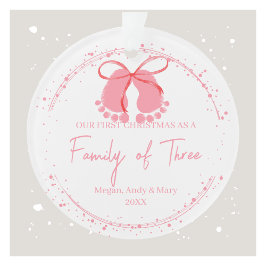初めてのクリスマスの三オーナメント オーナメント