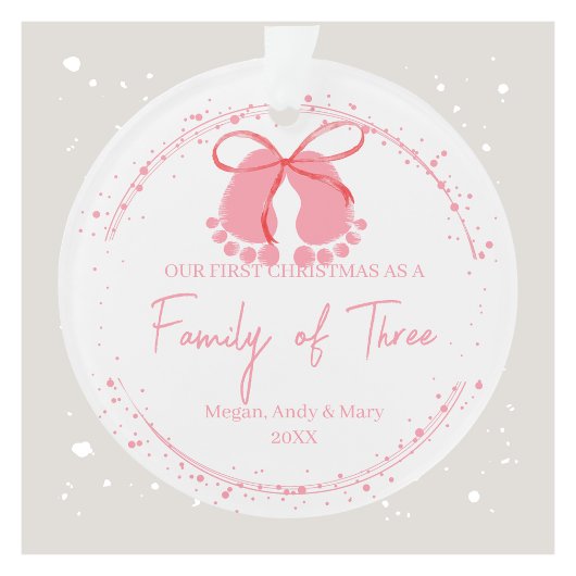 初めてのクリスマスの三オーナメント オーナメント