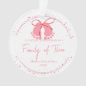 初めてのクリスマスの三オーナメント オーナメント (正面)