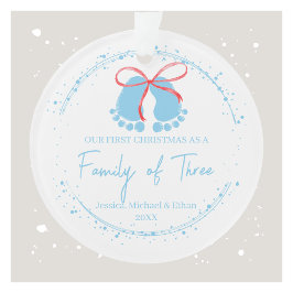初めてのクリスマスの三パーソナライズされた人 オーナメント