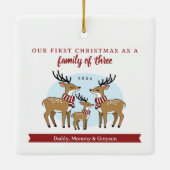 初めてのクリスマスの三者 セラミックオーナメント (裏面)