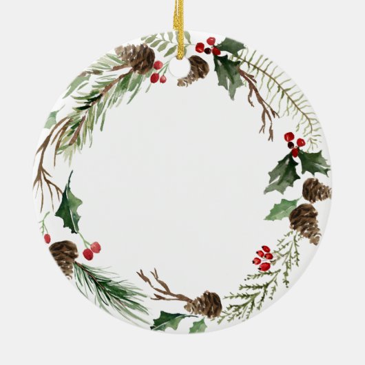 初めてのクリスマスの三者 セラミックオーナメント (裏面)