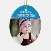 初めてのクリスマスの写真のオーナメント セラミックオーナメント (右)
