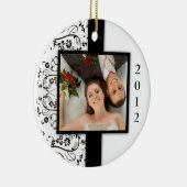 初めてのクリスマスの写真のオーナメント セラミックオーナメント (右)