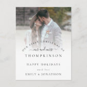 初めてのクリスマスの写真の名前 シーズンポストカード (正面)