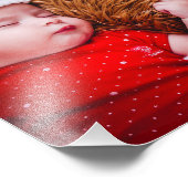 初めてのクリスマスの写真の拡大（オーバーレイ付き） フォトプリント            (角)