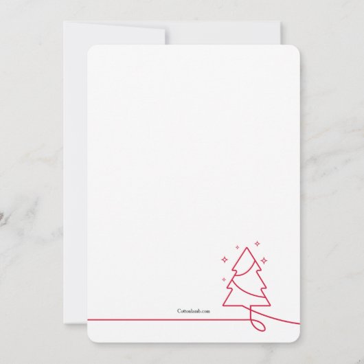 初めてのクリスマスの写真の誕生のお知らせ 案内状 (裏面)