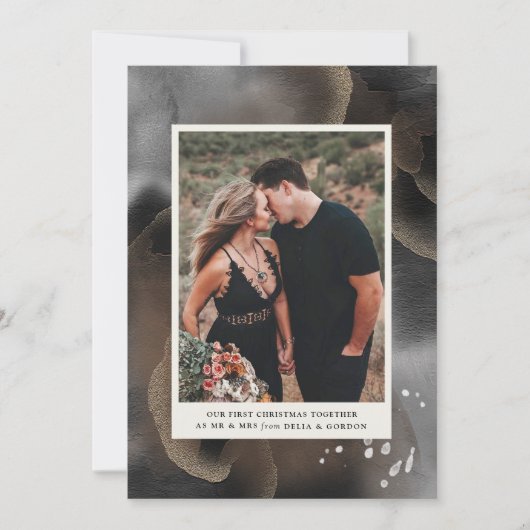 初めてのクリスマスの写真カード 招待状 (正面)