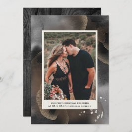 初めてのクリスマスの写真カード 招待状